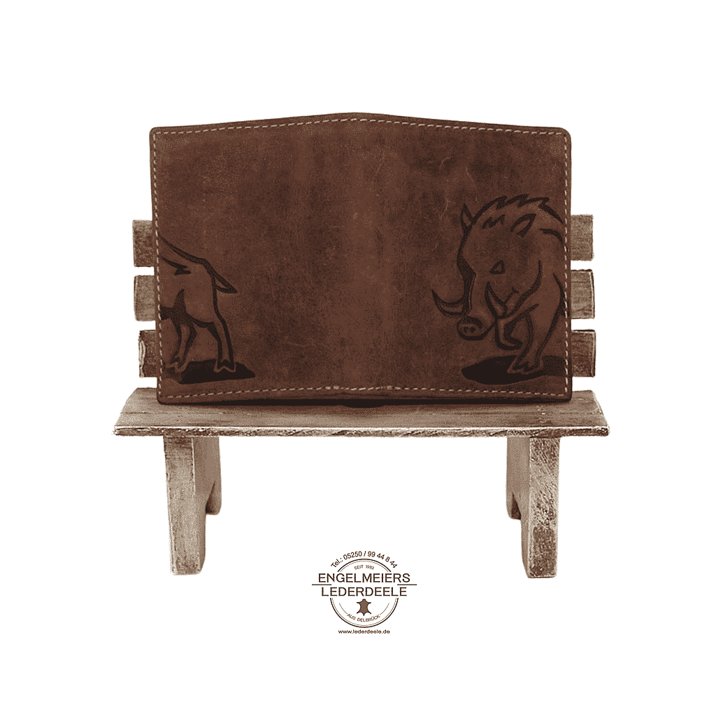 Portemonnaie Wildschein Jockey Club cognac Produktansicht