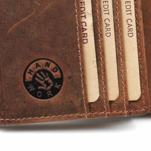 Portemonnaie Wildschein Jockey Club cognac Detailaufnahme