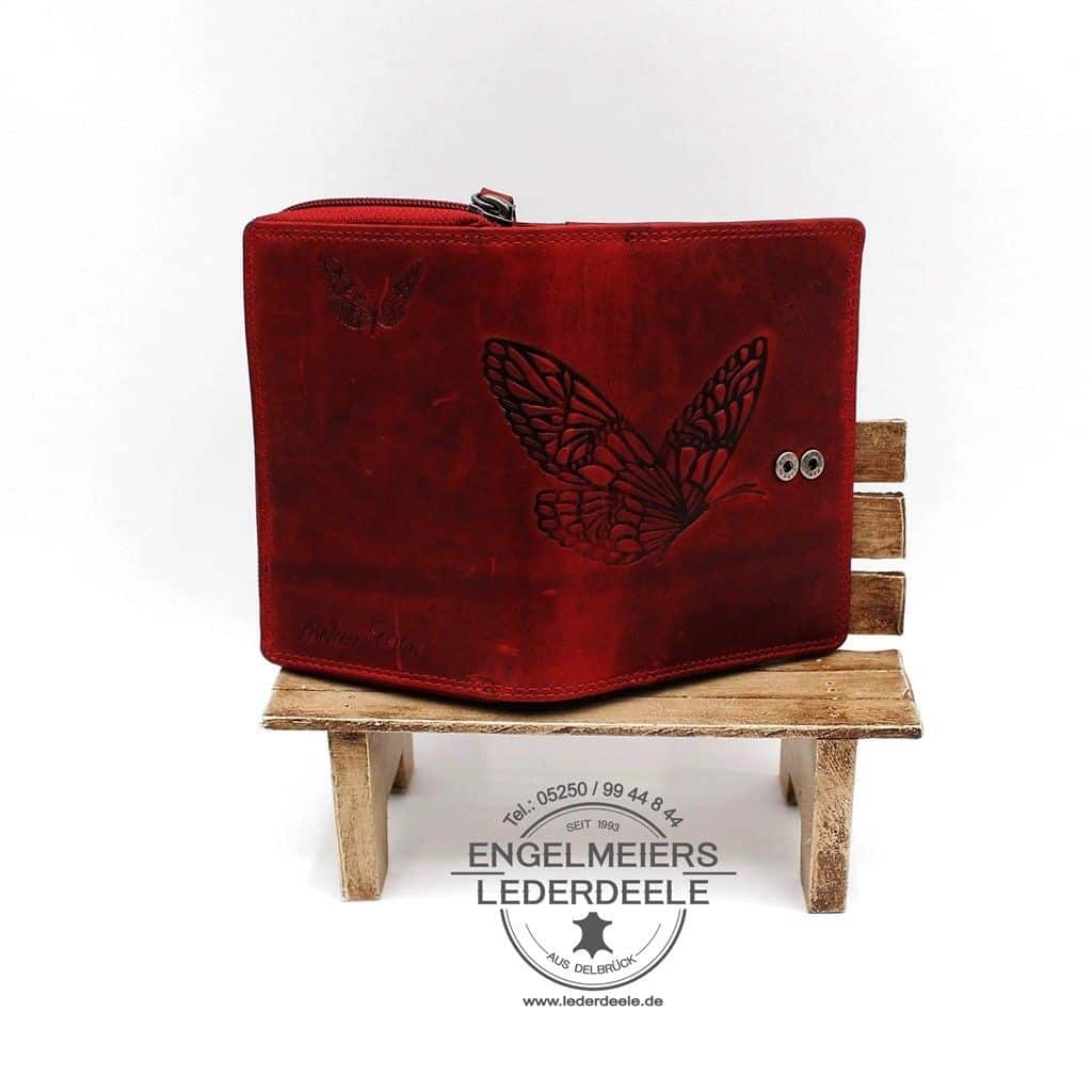 Jockey Club Portemonnaie - 1557-10-2 Damenbörse Schmetterling Jockey Club rot Produktansicht