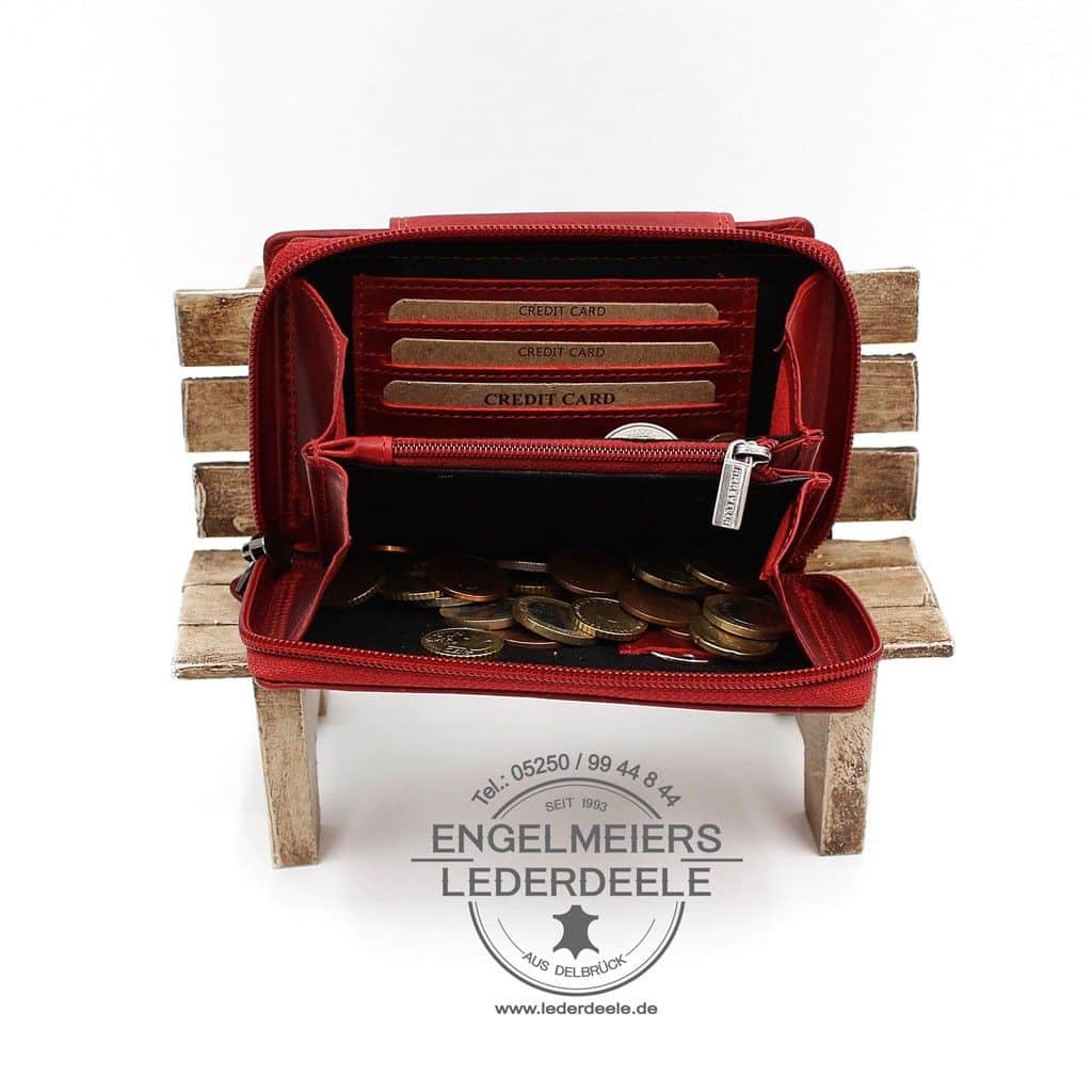 Jockey Club Portemonnaie - 1557-10-5 Damenbörse Schmetterling Jockey Club rot Produktansicht