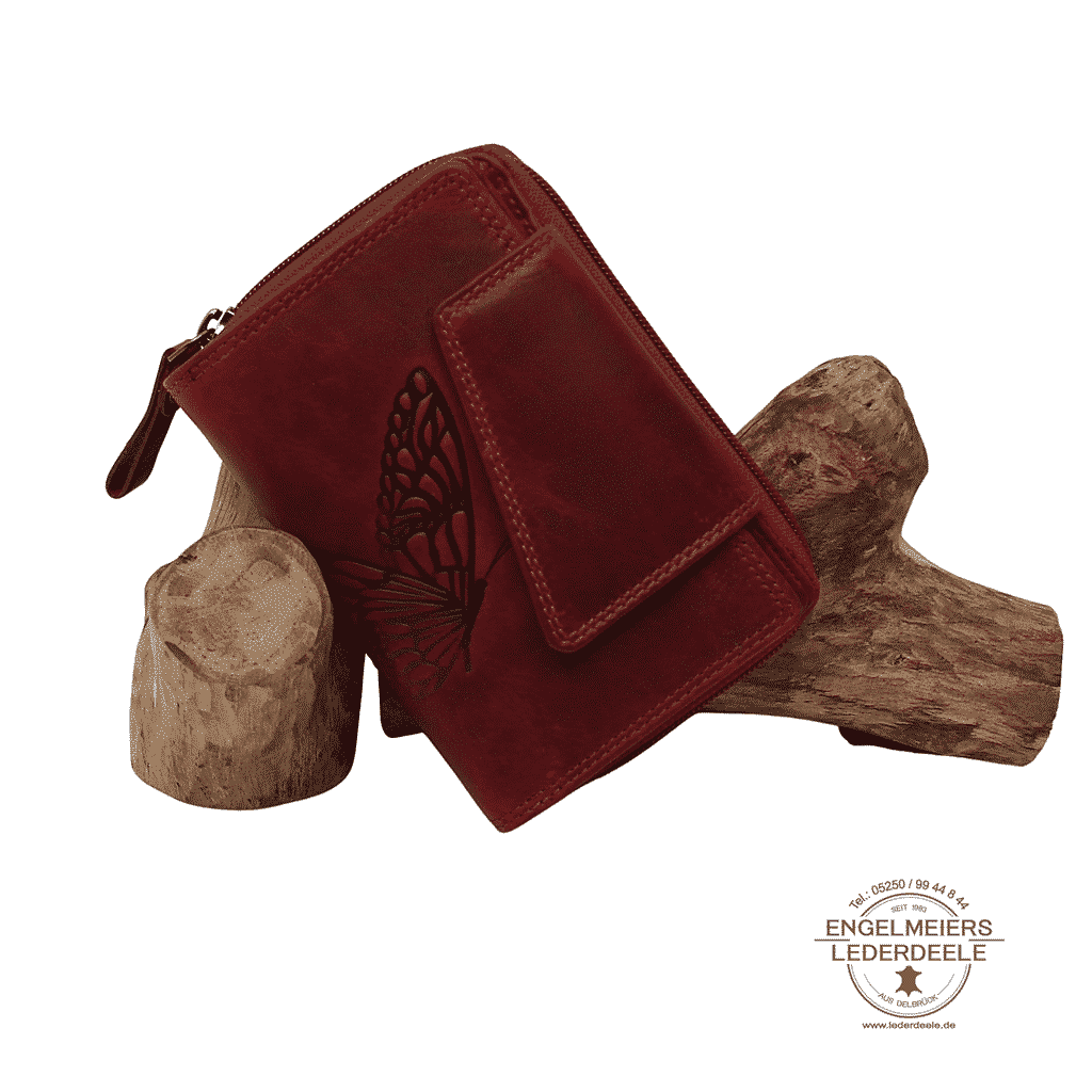 Jockey Club - 1557-10- H1 Damenbörse Schmetterling Jockey Club rot Produktansicht