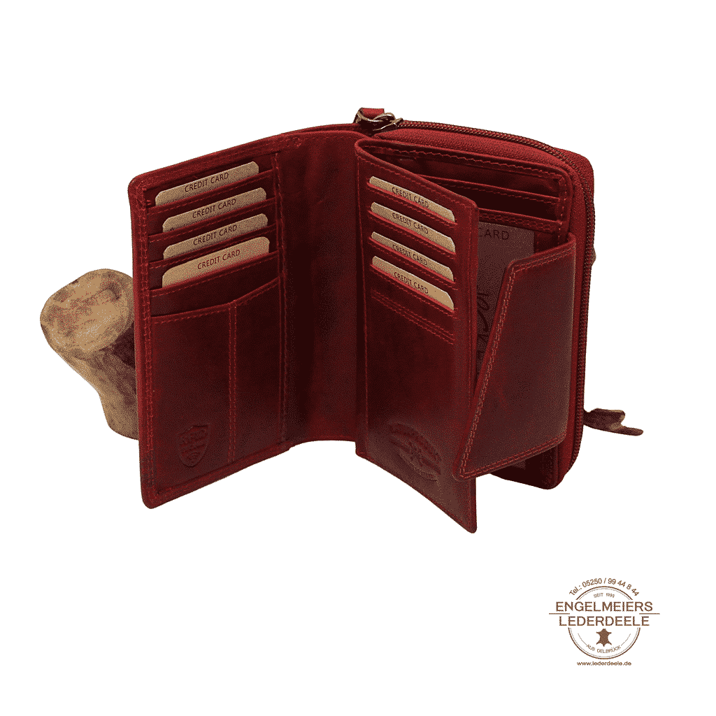 Jockey Club - 1557-10- H2 Damenbörse Schmetterling Jockey Club rot Produktansicht