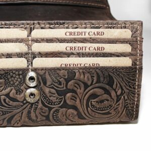 Portemonnaie Liane XL Jockey Club Detailaufnahme
