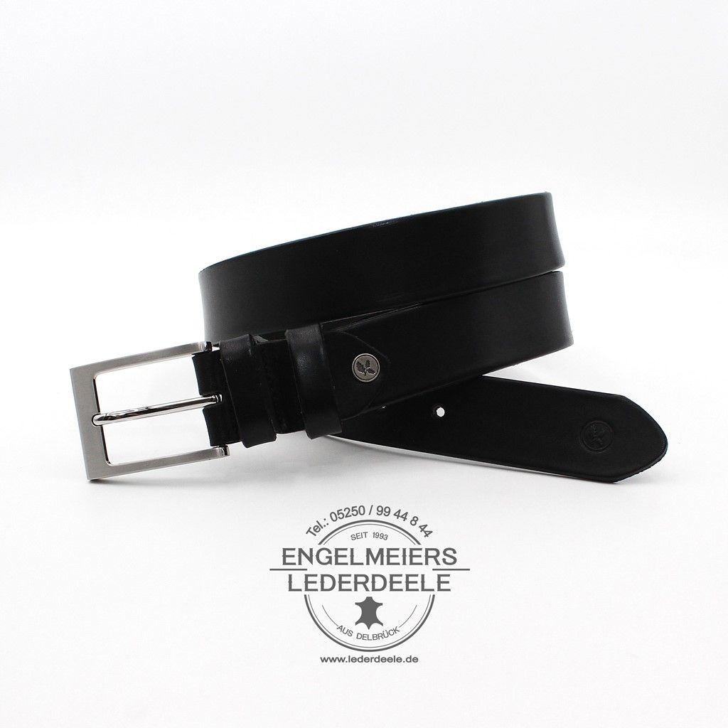 Ledergürtel Harry Green Belts schwarz Produktansicht