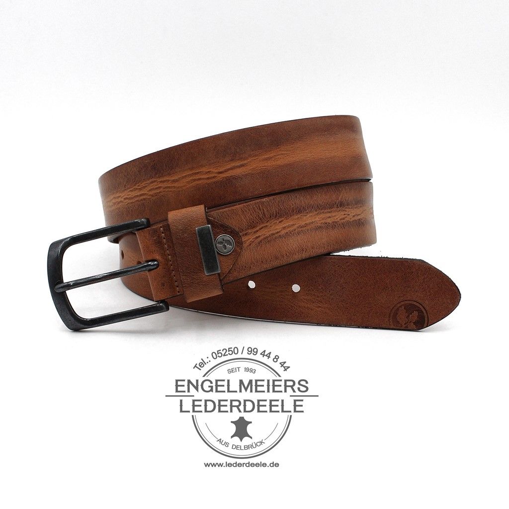 Herrengürtel Robin Green Belts cognac Produktansicht