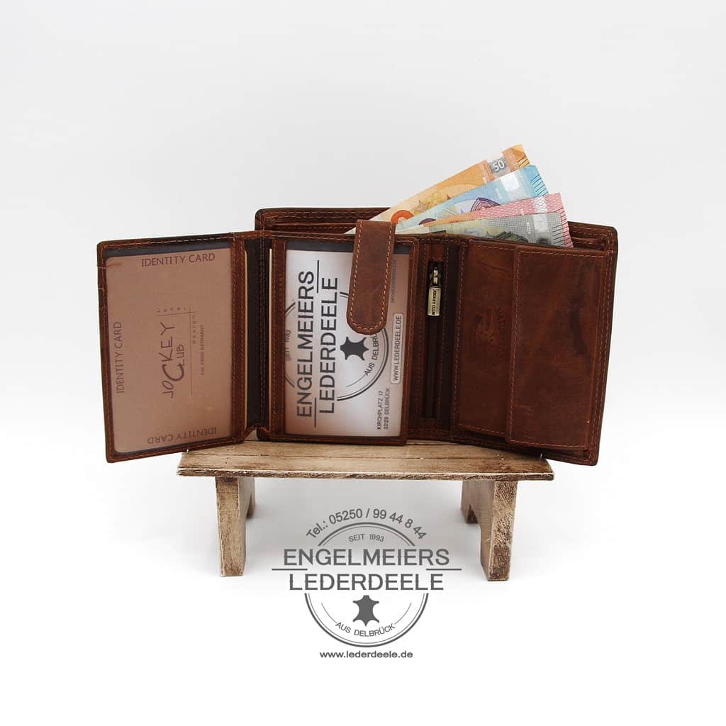 Jockey Club - 1190-25-3 Pferde Riegelbörse Jockey Club cognac Produktansicht