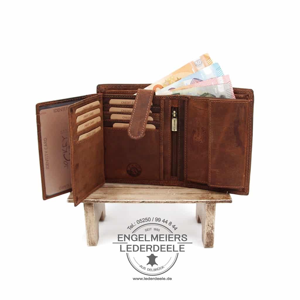 Jockey Club - 1190-25-4 Pferde Riegelbörse Jockey Club cognac Produktansicht