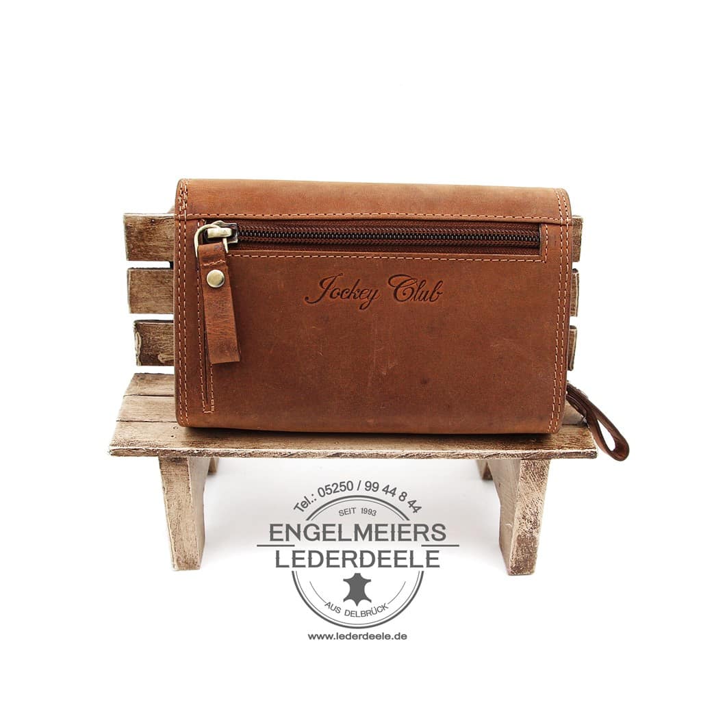 Pferde Portemonnaie XL Jockey Club cognac Produktansicht