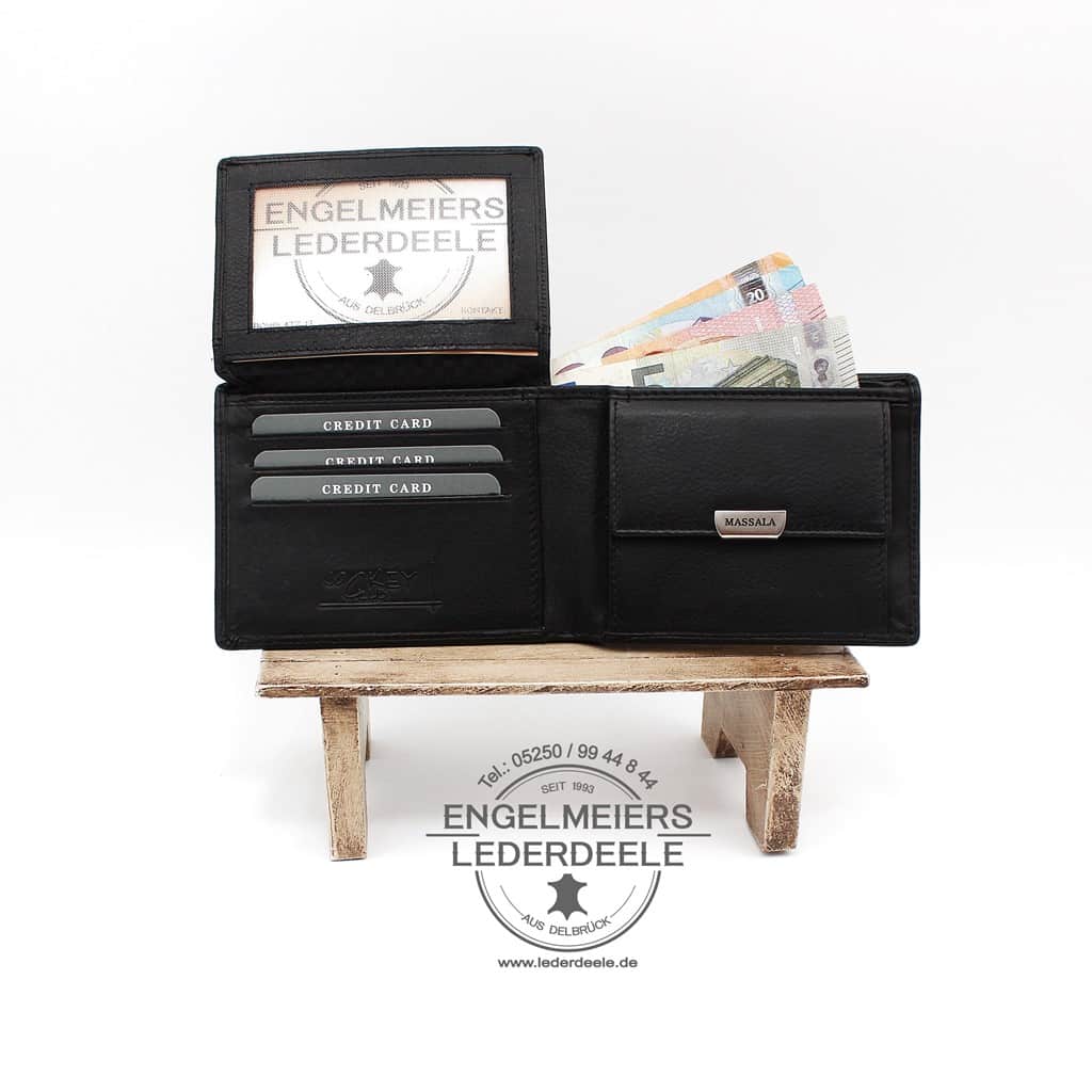 Jockey Club - 8142-01-4 Herrenbörse Massala Quer Jockey Club schwarz Produktansicht