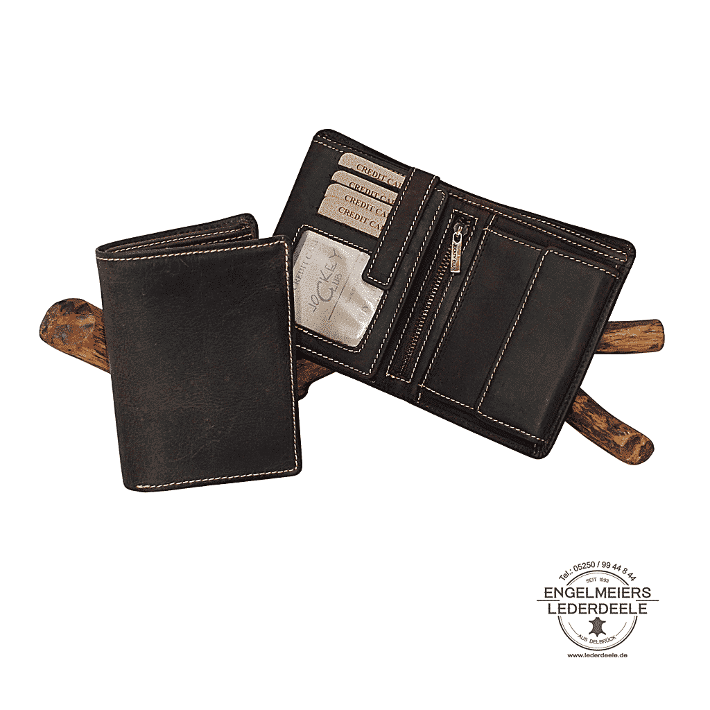 Jockey Club Portemonnaie- 8200-02- H1 Toro Riegelbörse Hoch Jockey Club braun Produktansicht