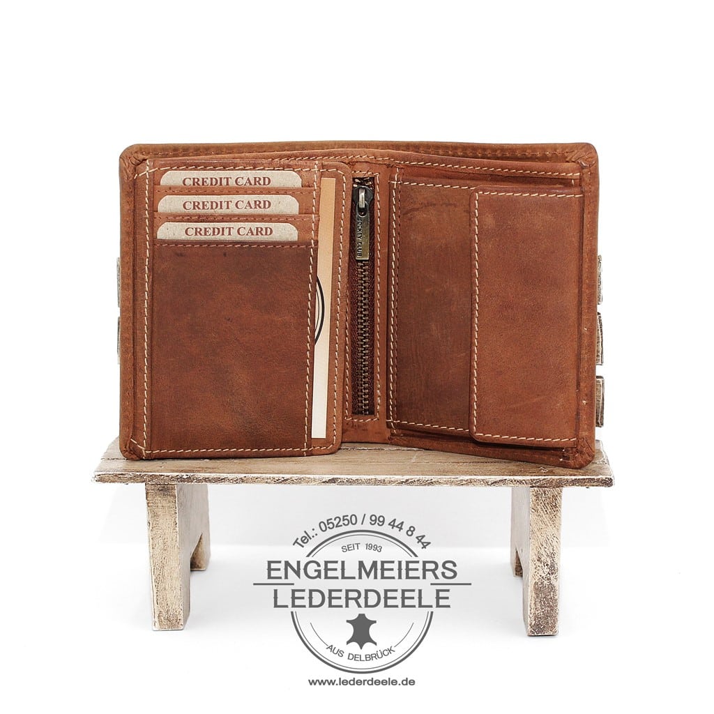 Toro Portemonnaie Hoch Jockey Club cognac Produktansicht