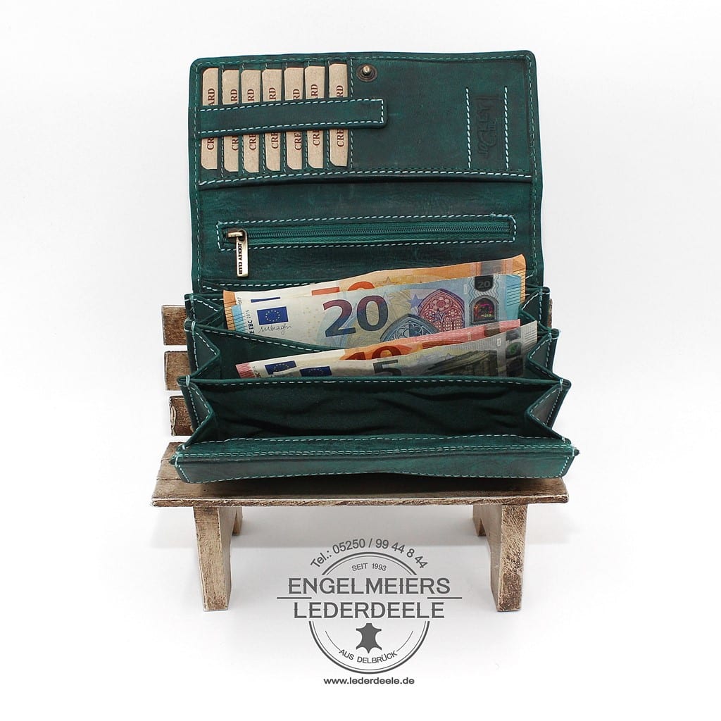 Jockey Club Portemonnaie - 8225-38-5 Toro Portemonnaie XL Jockey Club petrol Produktansicht