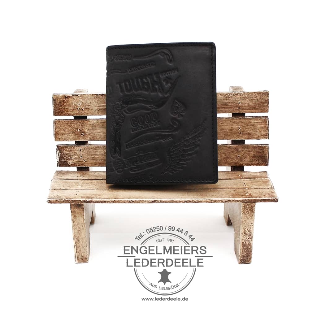 Jockey Club - 8743-01-1 Rough and Touch Portemonnaie Jockey Club schwarz Schaltfläche