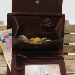 Rind-Anilin Riegelbörse - Detailaufnahme - Colorado Kollektion