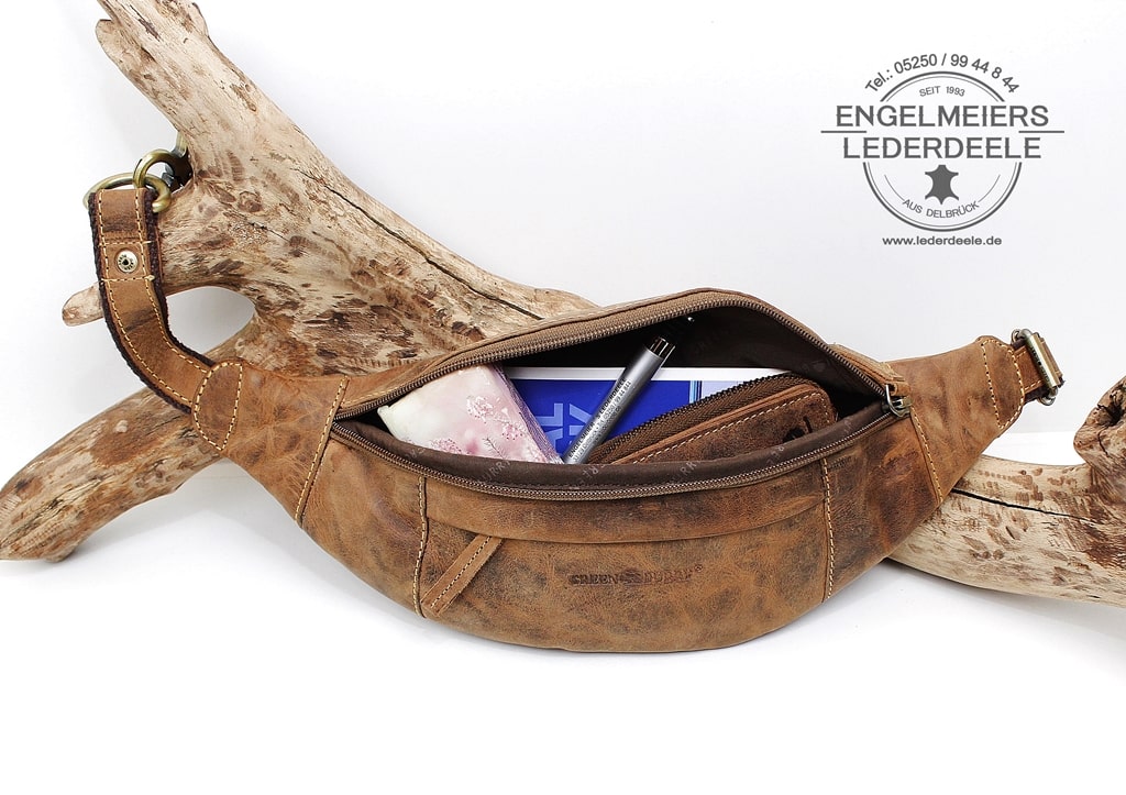 GB- 221-25- 4 Bauchtasche lovely & simple Sattelbraun Green Burry - Produktansicht