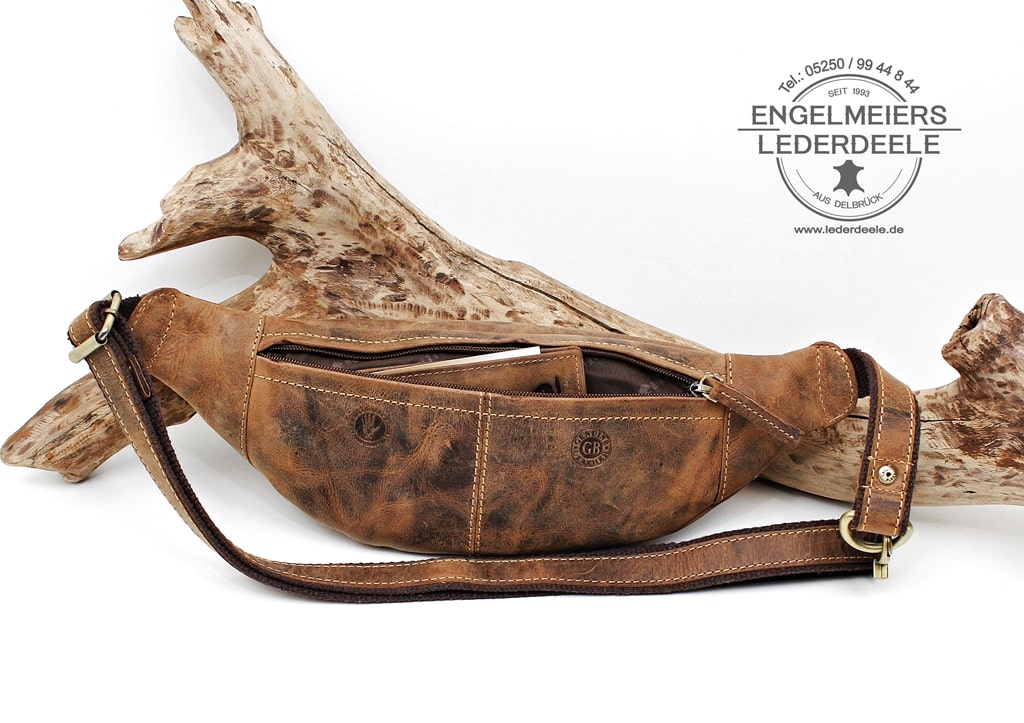 GB- 221-25- 5 Bauchtasche lovely & simple Sattelbraun Green Burry - Produktansicht