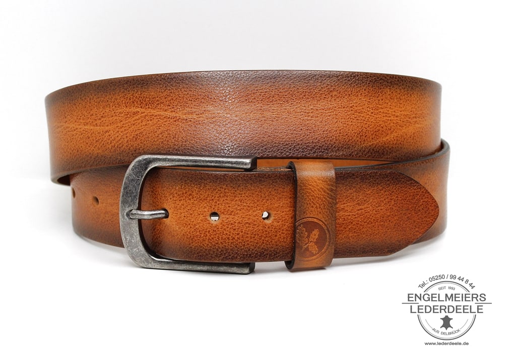 Herrengürtel Sean Green Belts cognac Produktansicht