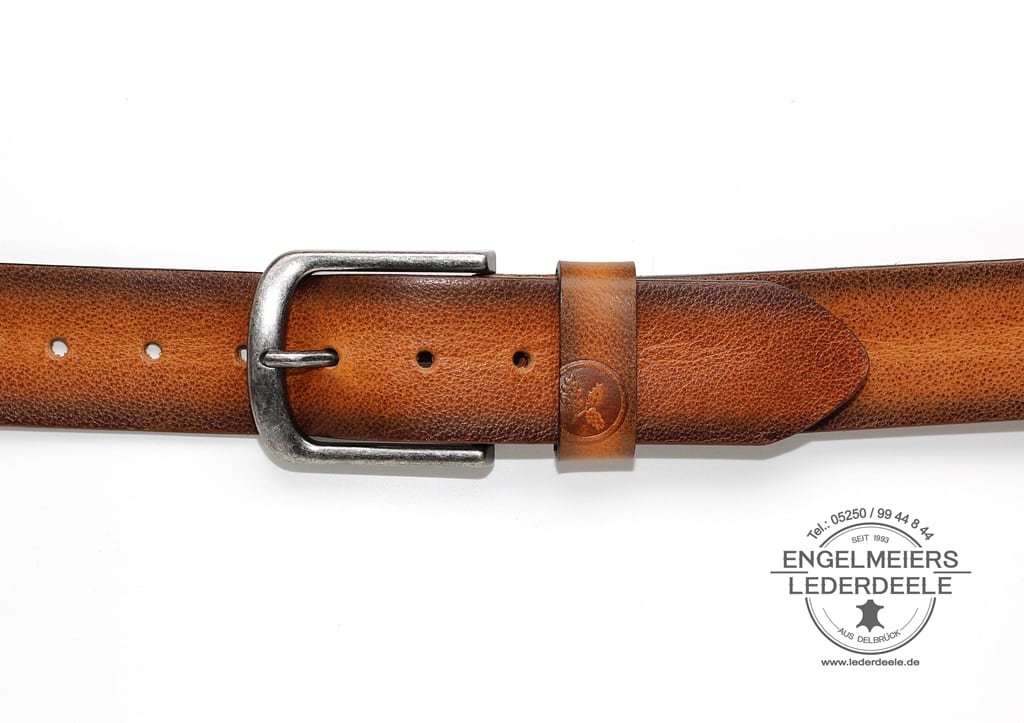 Herrengürtel Sean Green Belts cognac Produktansicht