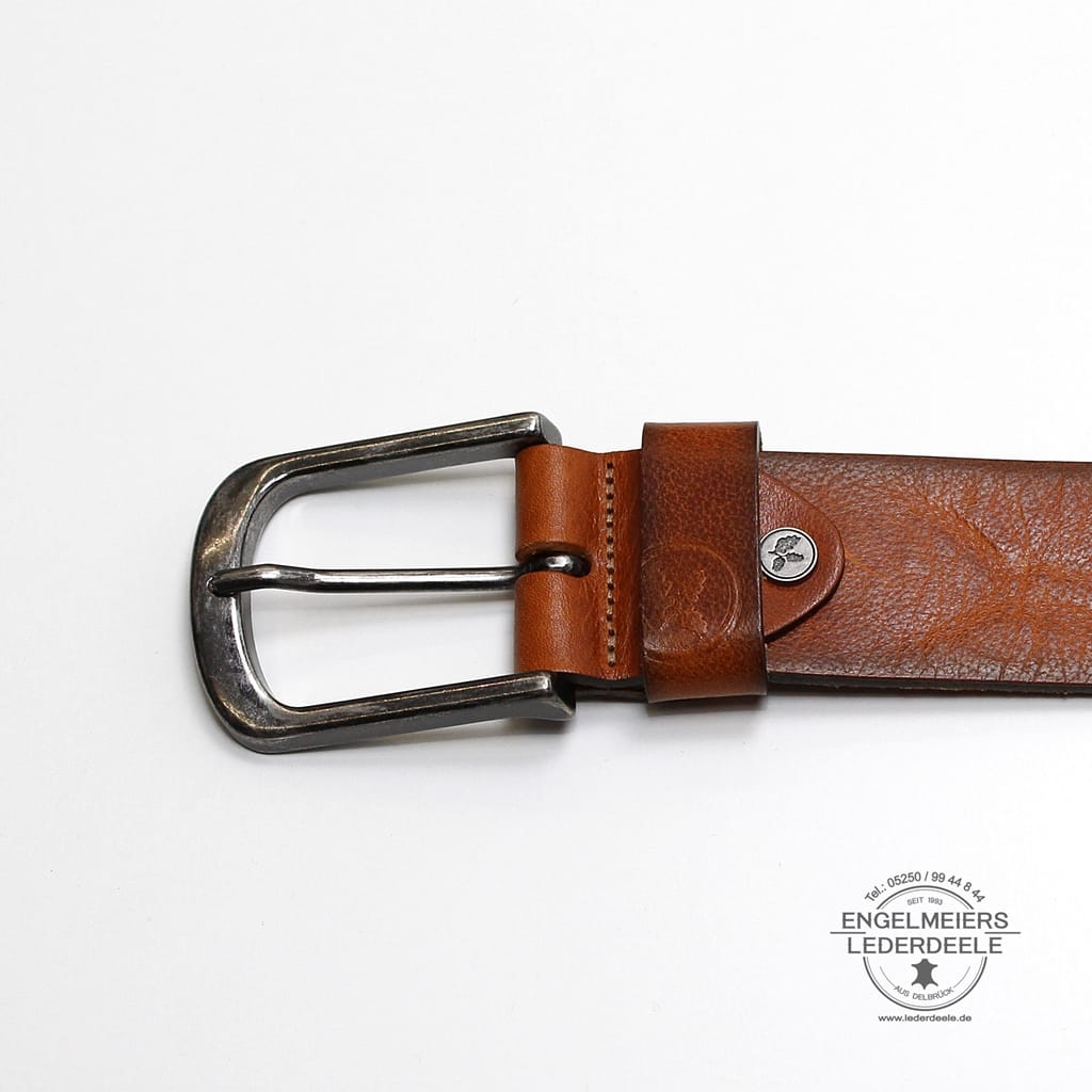 Herrengürtel Sean Green Belts cognac Schließe