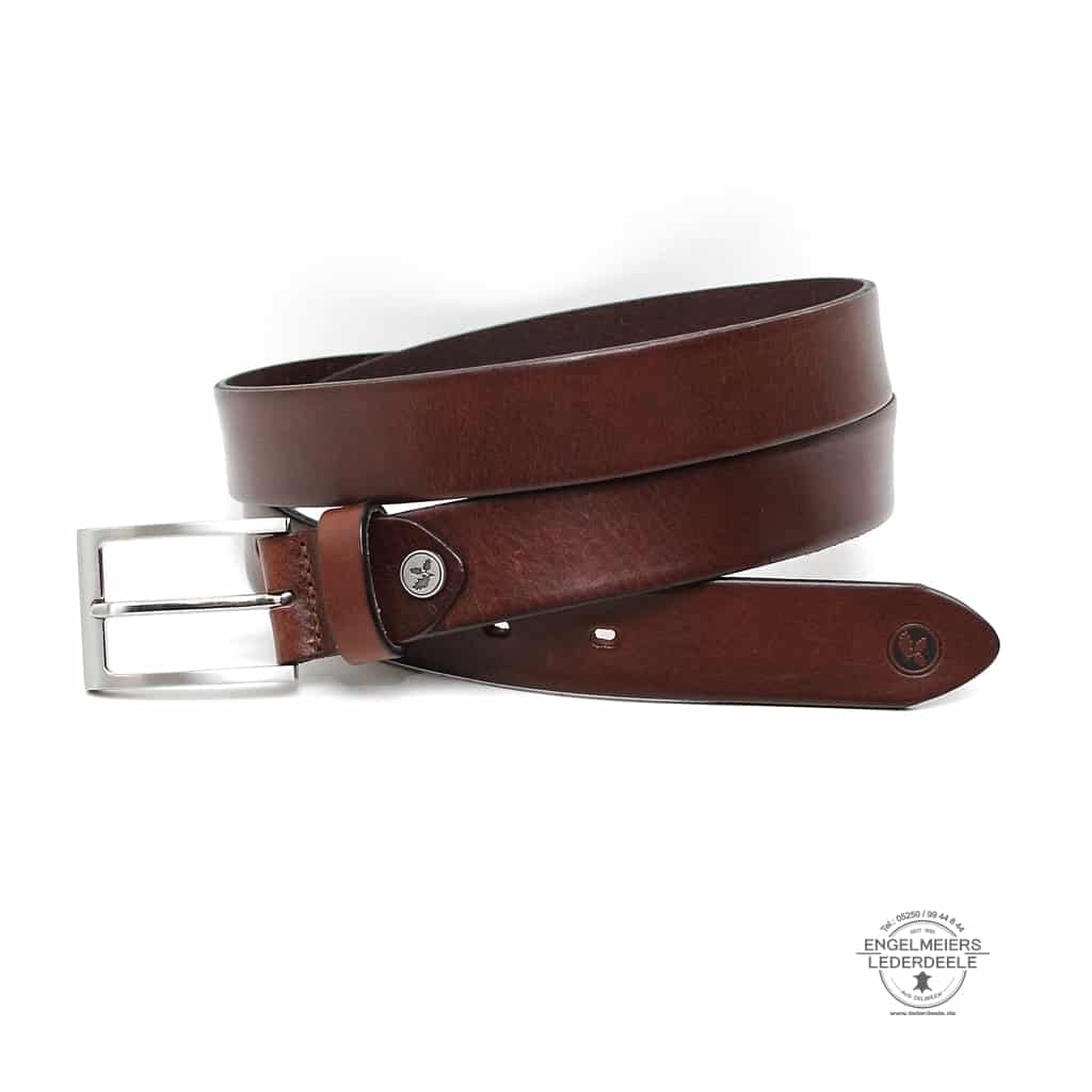 Herrengürtel Rico von Green Belts in der Farbe Braun. Leder Gürtel von Lederdeele Engelmeier Delbrück. Produktansicht