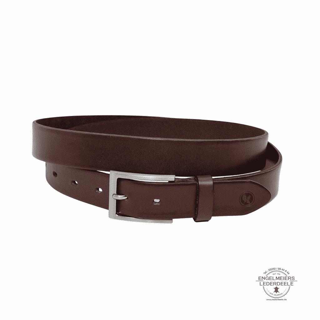 Herrengürtel Rico von Green Belts in der Farbe Braun. Leder Gürtel von Lederdeele Engelmeier Delbrück. Produktansicht