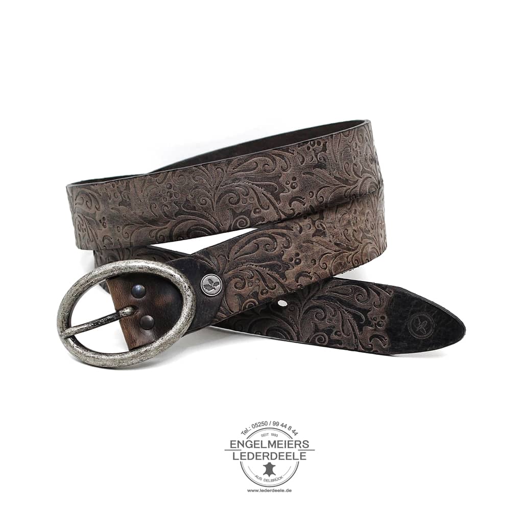 Damengürtel Carmen Green Belts grau Produktansicht