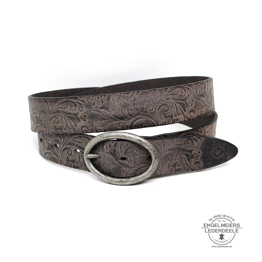 Damengürtel Carmen Green Belts grau Produktansicht