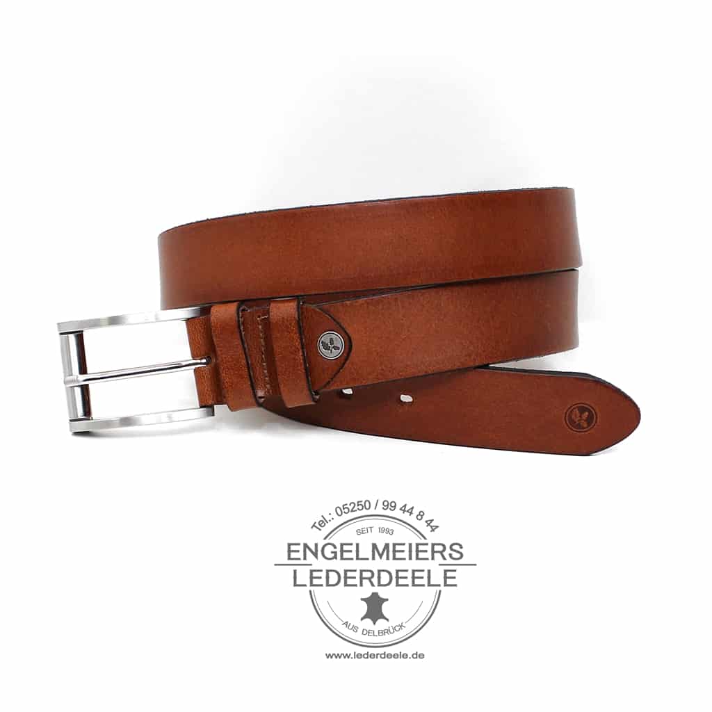 Green Belts Herrengürtel Sandro cognac Schaltfläche