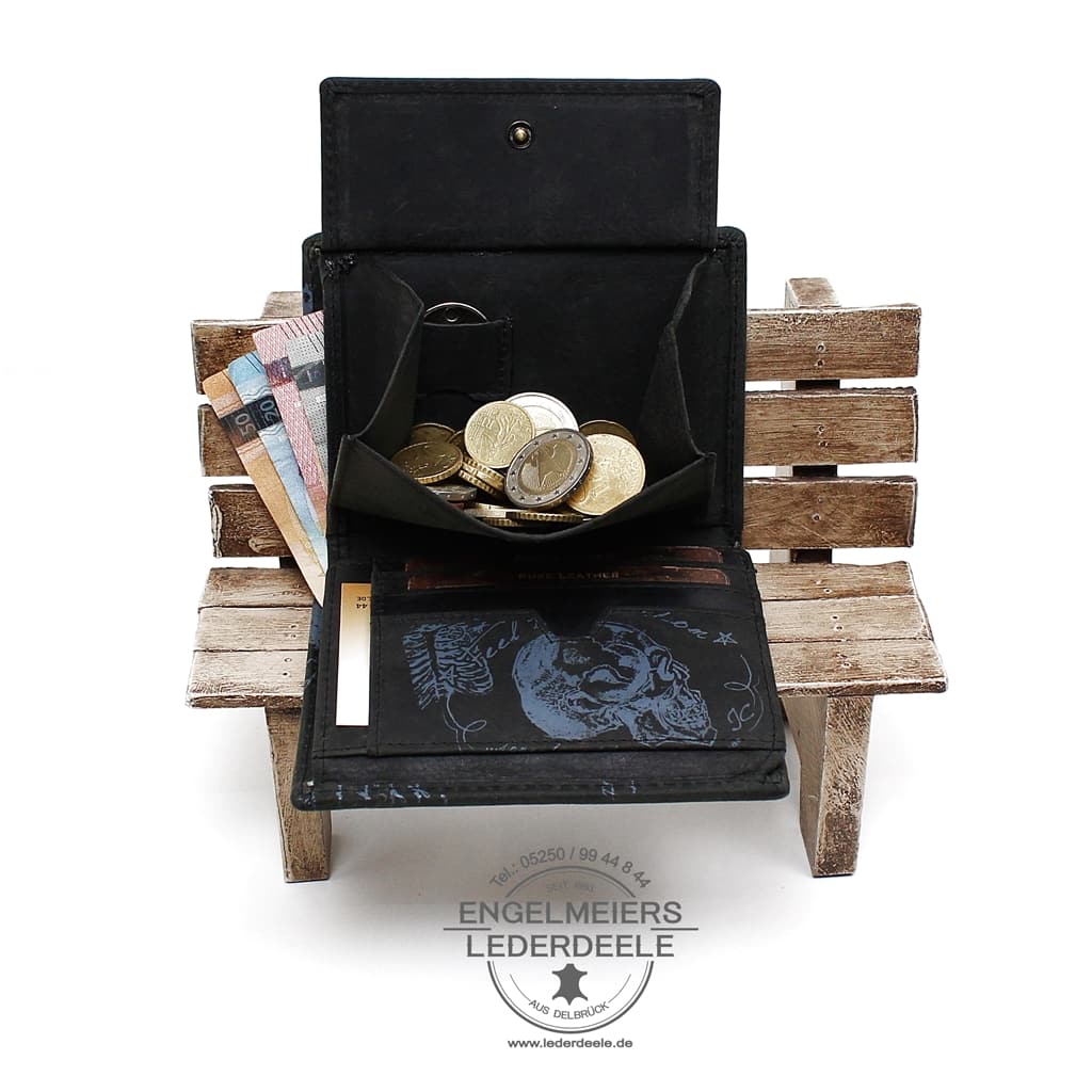 Herrenbörse Hoch da Vinci |  J-8723-01 Herrenbörse Hoch da Vinci Jockey Club schwarz Produktansicht