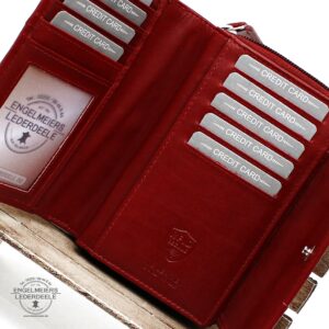 elegante Geldbörse Damen Jockey Club Detailaufnahme