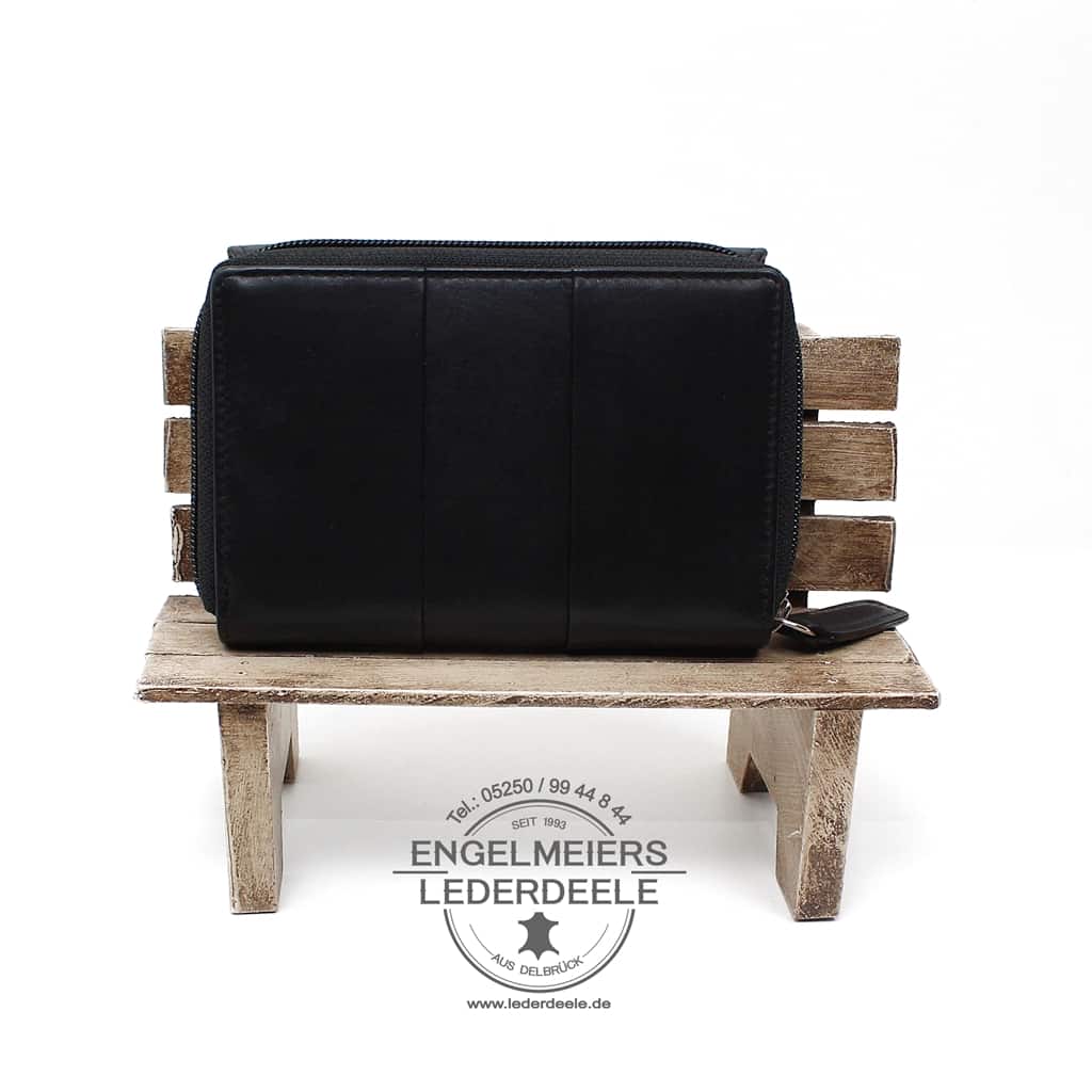 J- 1562-schwarz- 2 elegante Geldbörse Damen Jockey Club schwarz Produktansicht