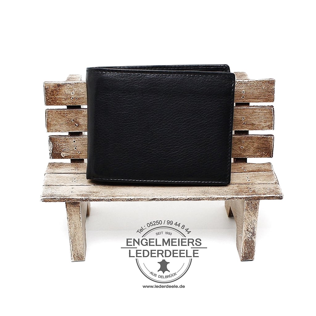 Riegelbörse Massala Jockey Club schwarz Schaltfläche