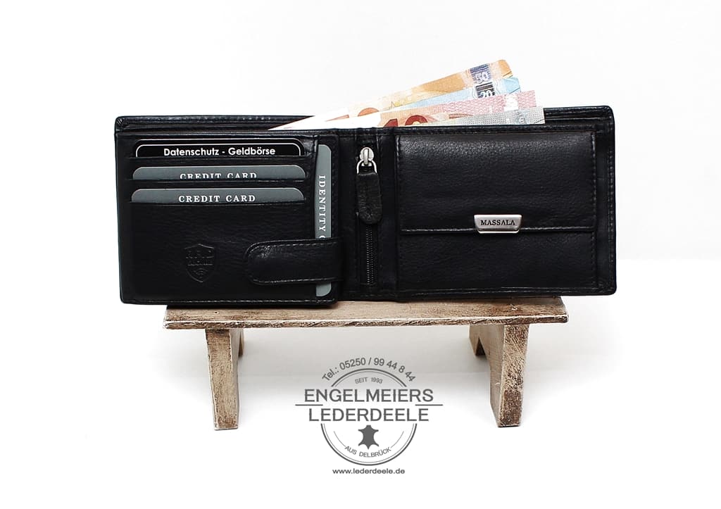 Riegelbörse Massala Jockey Club schwarz Produktansicht