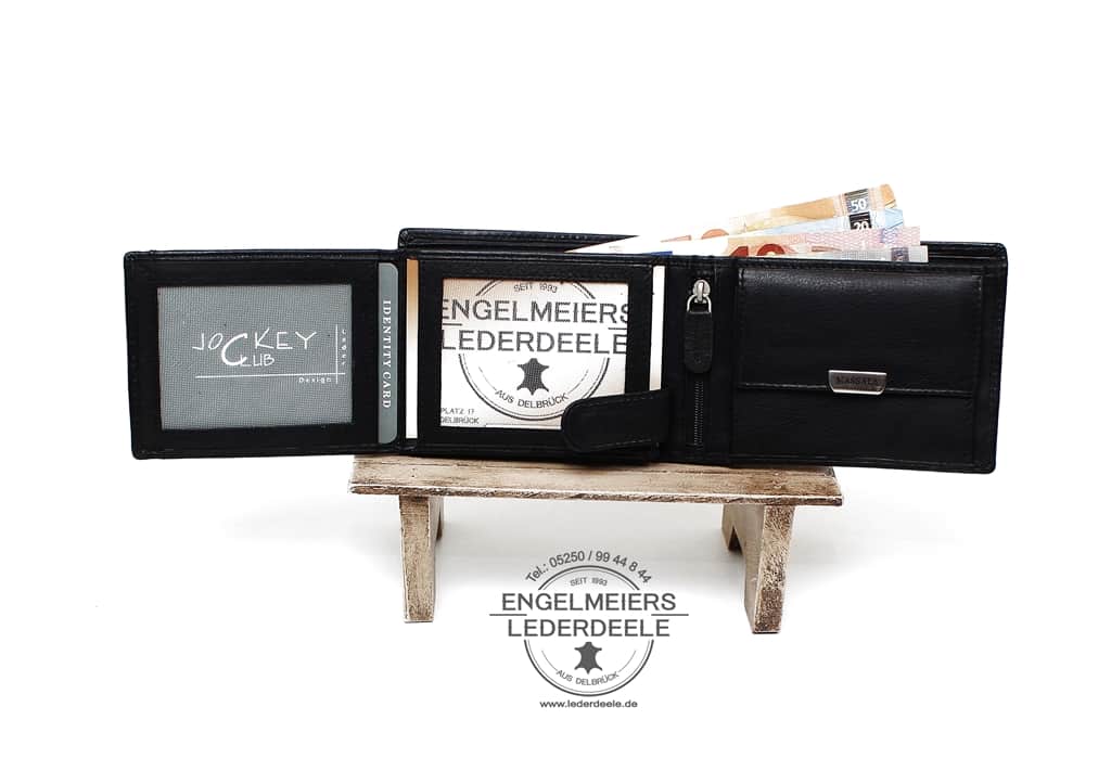 Riegelbörse Massala Jockey Club schwarz Produktansicht