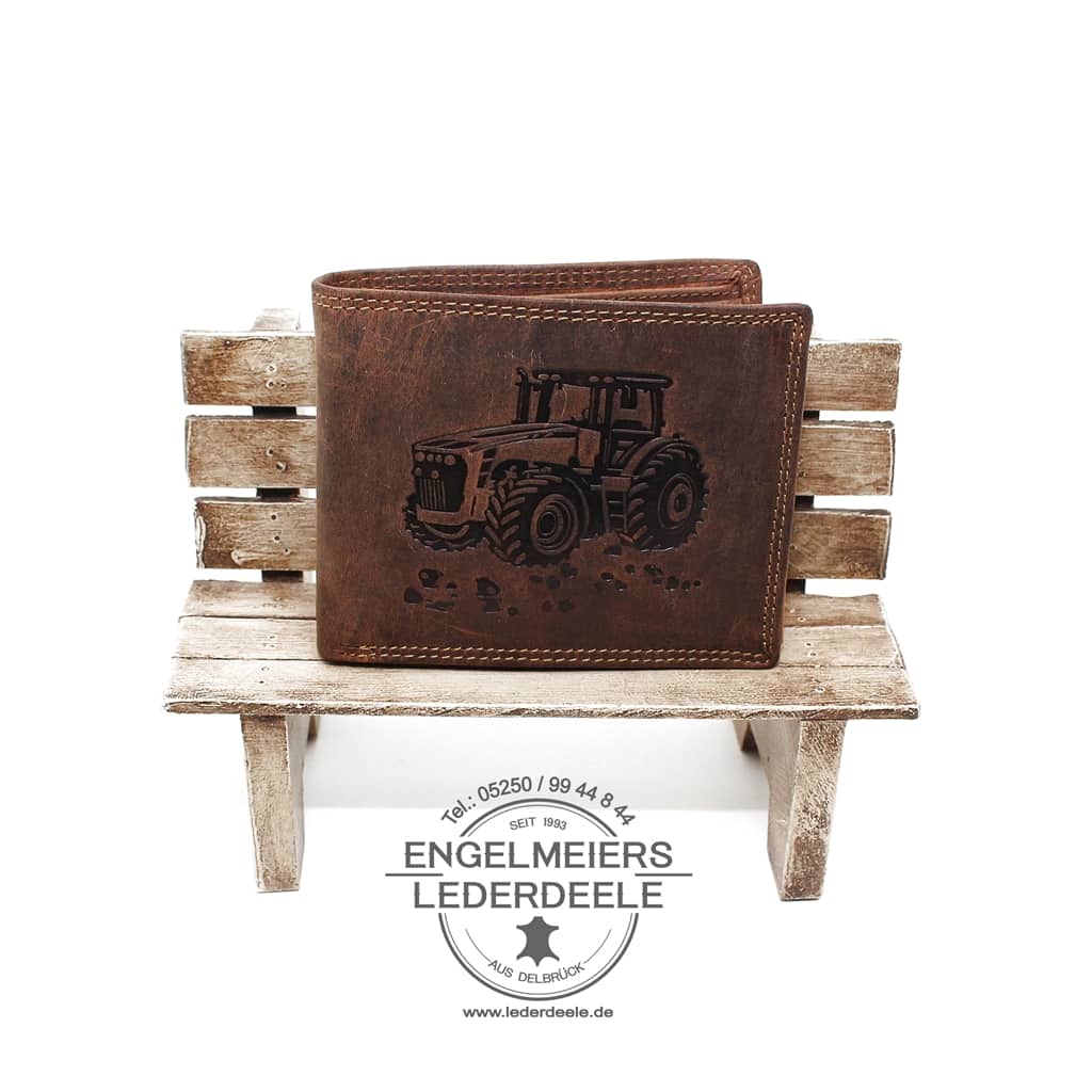 Traktor Portemonnaie John McLean cognac Produktansicht