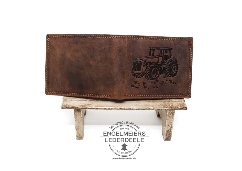 Traktor Portemonnaie John McLean cognac Produktansicht