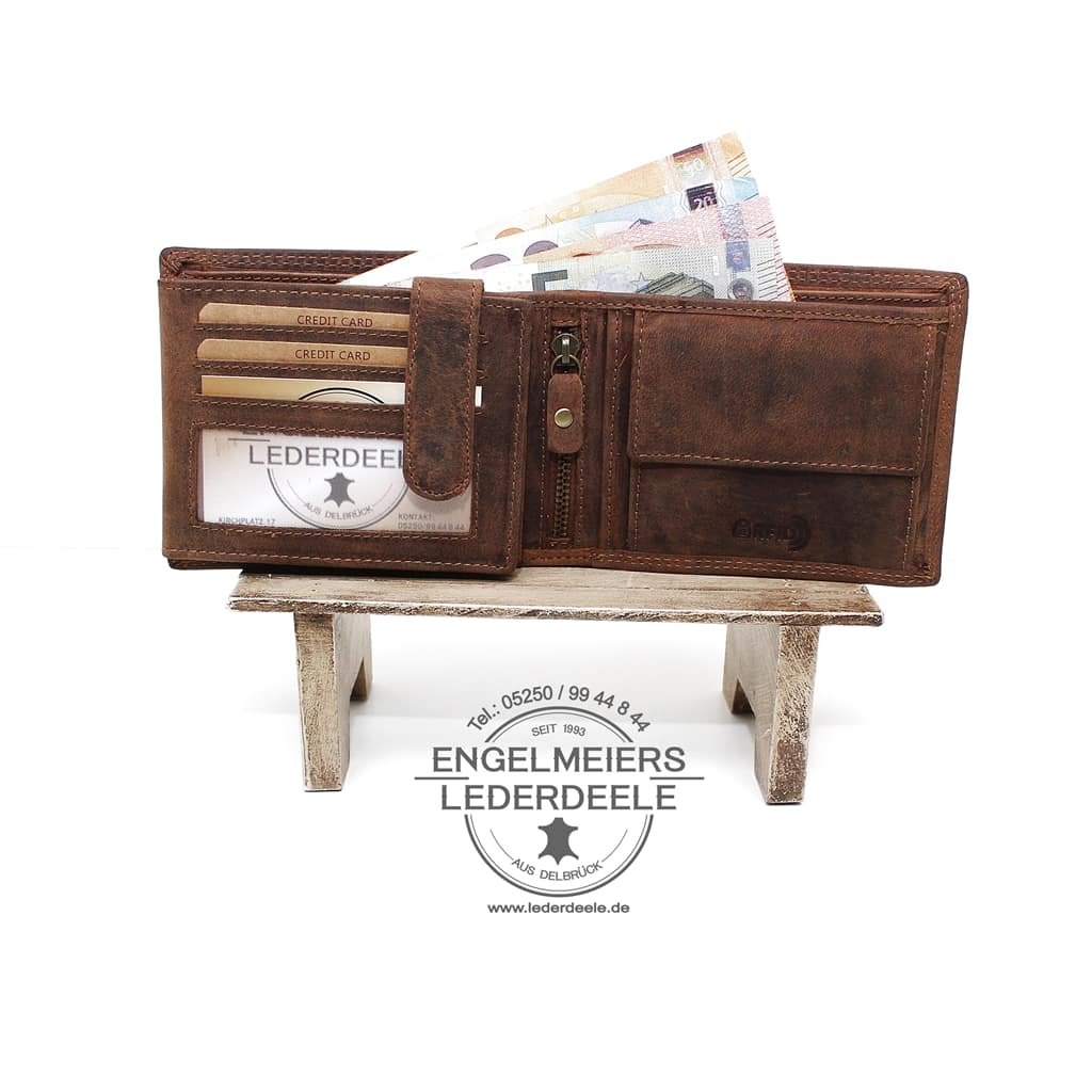 Traktor Portemonnaie John McLean cognac Produktansicht