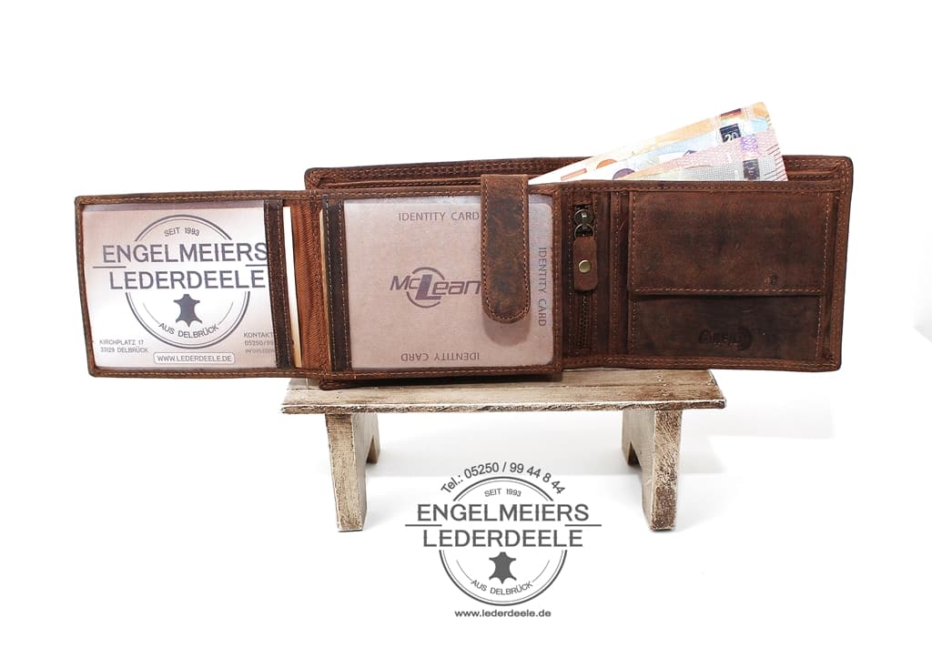 Traktor Portemonnaie John McLean cognac Produktansicht
