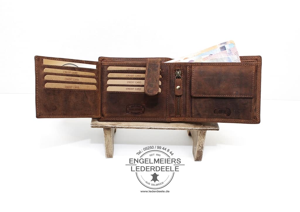 Traktor Portemonnaie John McLean cognac Produktansicht