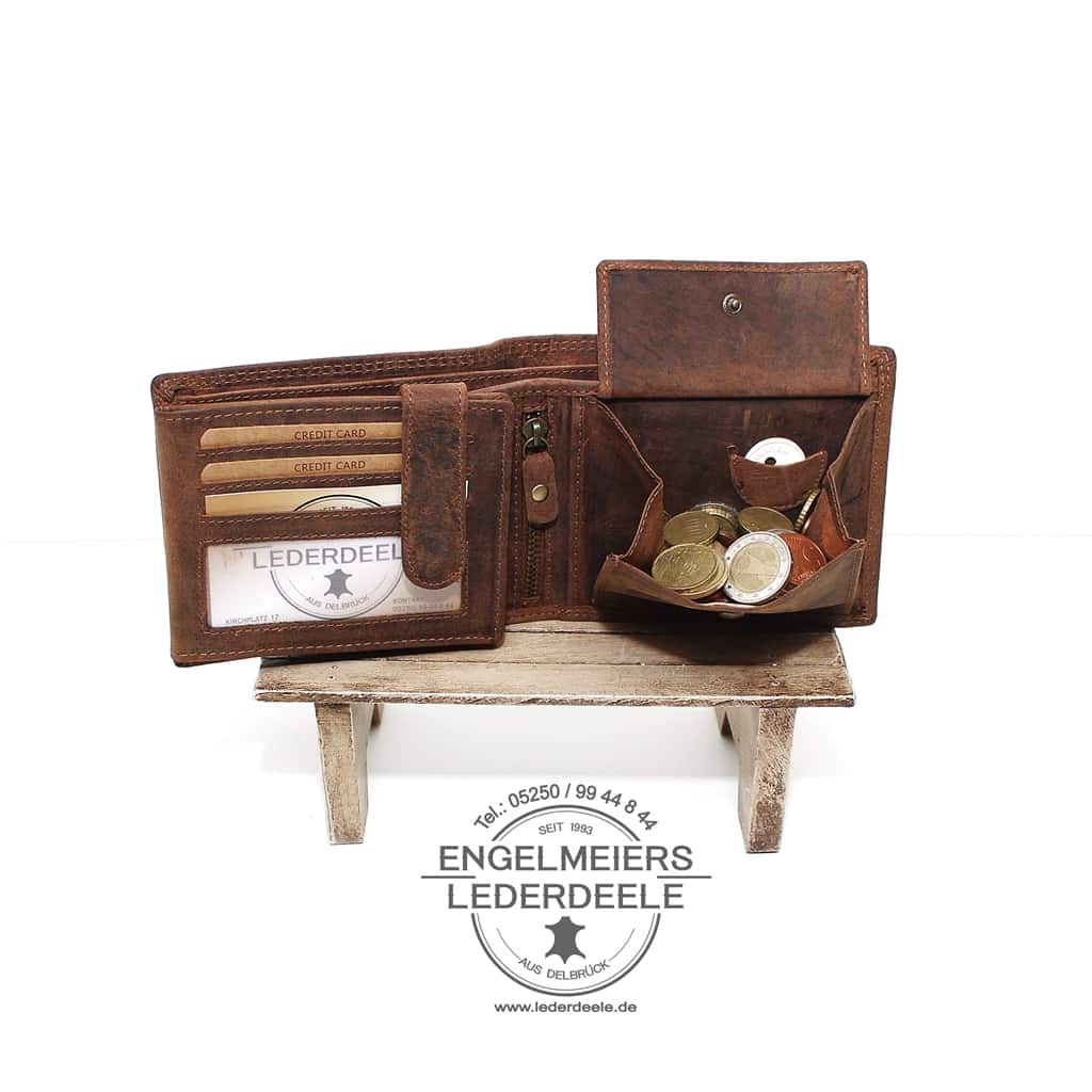 Traktor Portemonnaie John McLean cognac Produktansicht