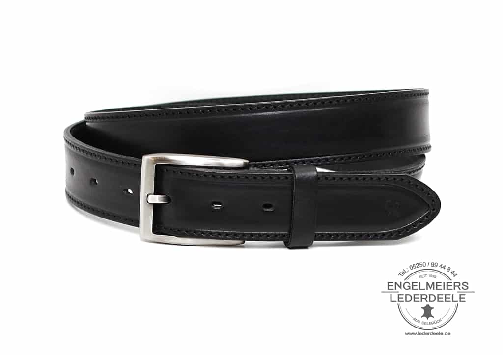 GB- Derry-schwarz- 2 Herrengürtel Derry Green Belts schwarz Produktansicht