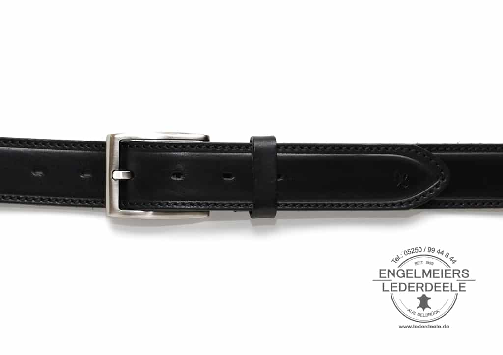 GB- Derry-schwarz- 3 Herrengürtel Derry Green Belts schwarz Produktansicht