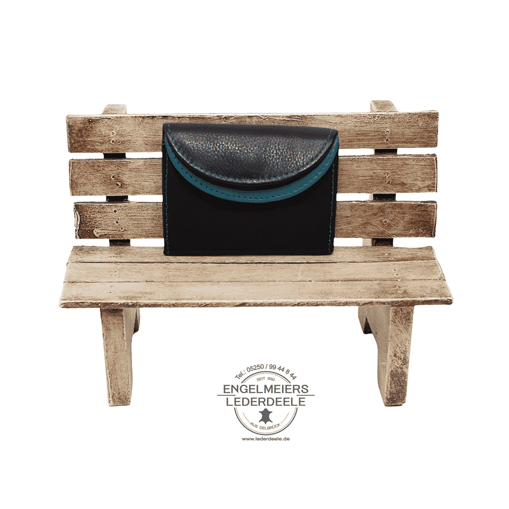 J- 1435-99-schwarz-petrol- 1 kleine Geldbörse Jockey Club schwarz/petrol Produktansicht