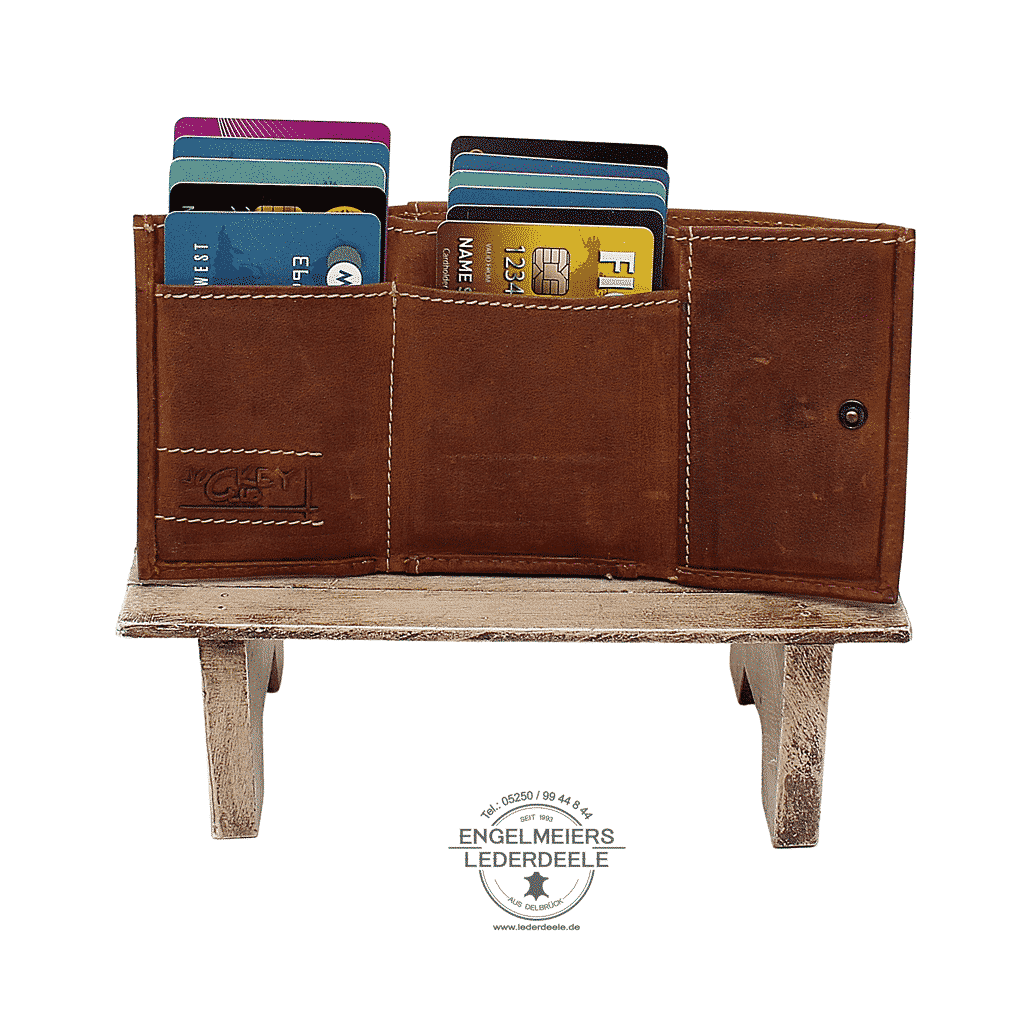 J- 8224-25- 8 kleine Wickelbörse Jockey Club cognac Produktansicht