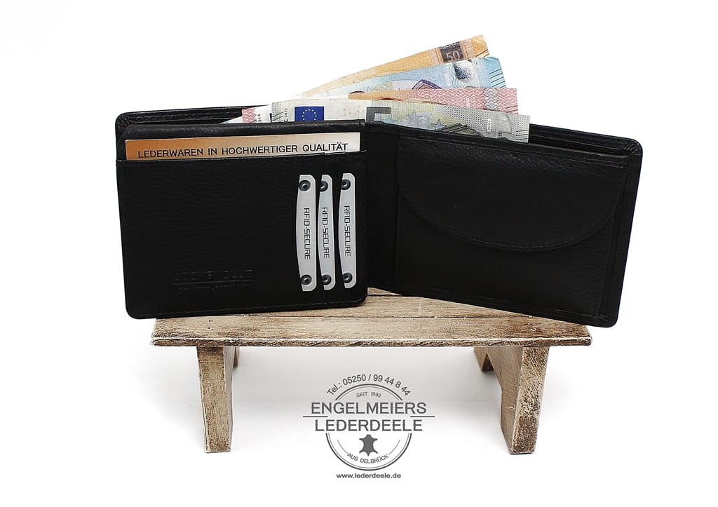 Jockey Club Portemonnaie- 8344-01-3 Basic Portemonnaie RFID Querformat Jockey Club schwarz Produktansicht