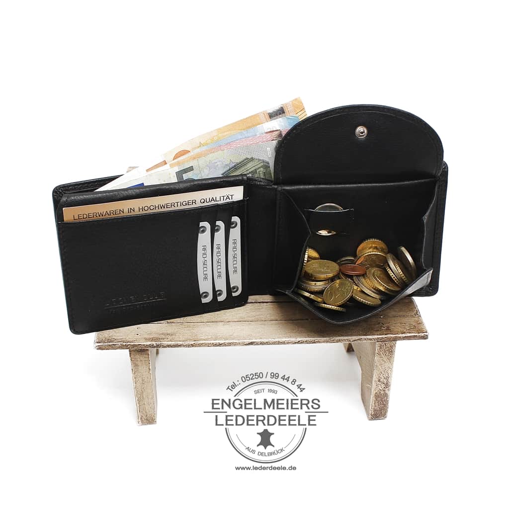 Jockey Club Portemonnaie- 8344-01-5 Basic Portemonnaie RFID Querformat Jockey Club schwarz Produktansicht