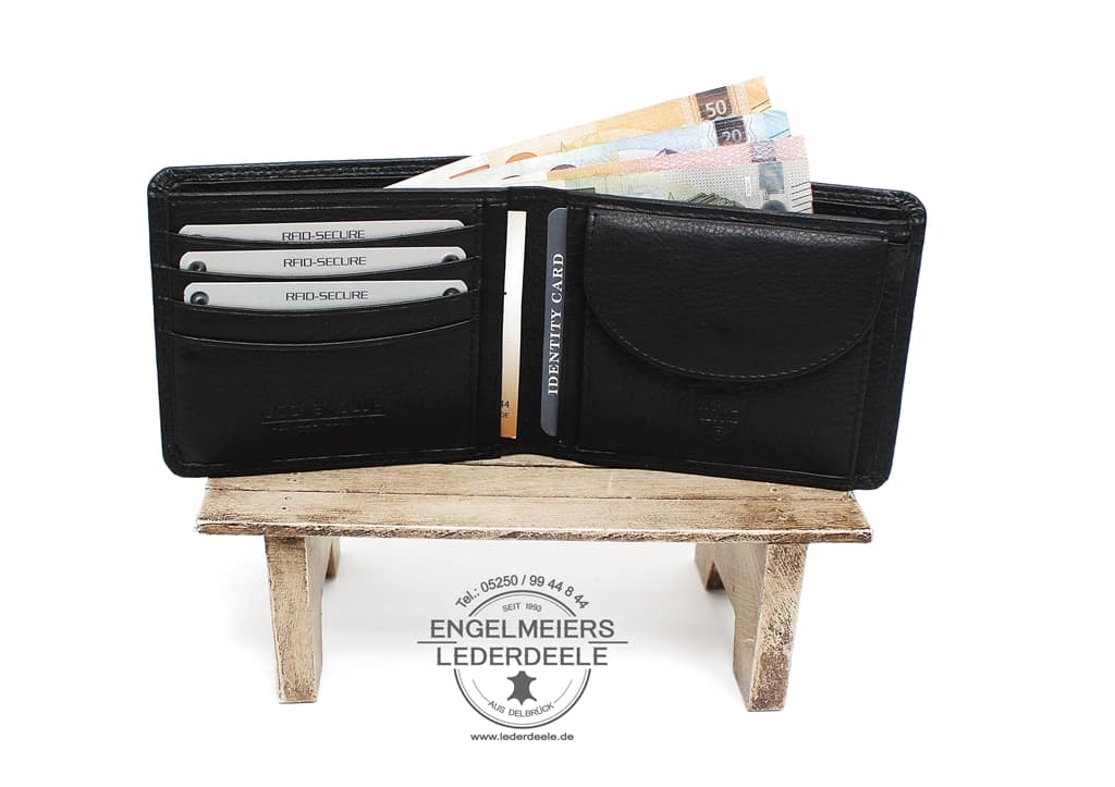 Jockey Club Portemonnaie - 8346-01-3 Basis Portemonnaie RFID Jockey Club schwarz Produktansicht