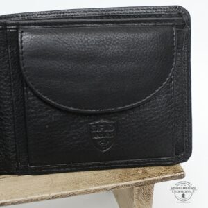 Basis Portemonnaie RFID Jockey Club schwarz Detailaufnahme