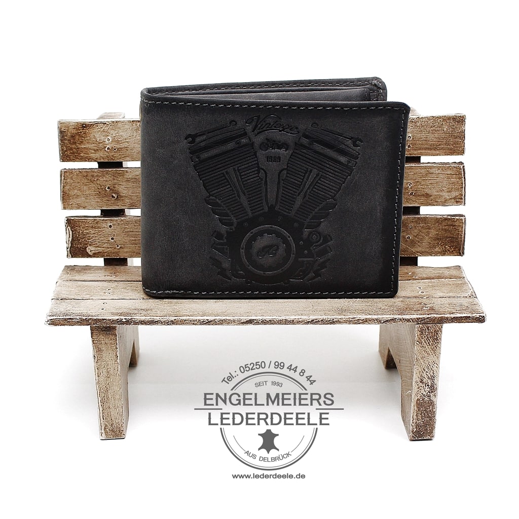 Jockey Club - 1854-34- 1 Portemonnaie V-Motor Querformat grau Jockey Club Produktansicht