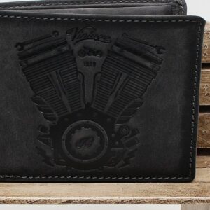 Portemonnaie V-Motor Querformat Jockey Club Detailaufnahme